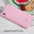 Sony Xperia XA1 Mercury gaiši rozs cieta silikona (TPU) apvalks