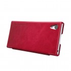 Greznais „Nillkin“ Qin sērijas ādas atvērams sarkans Sony Xperia XA1 (G3121, G3123, G3125, G3112, G3116) maciņš (maks)