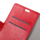 Sony Xperia XZ atvēramais ādas sarkans maciņš (maks)
