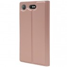 Sony Xperia XZ1 Compact „Dux Ducis“ Skin sērijas rozs ādas atvērams maciņš