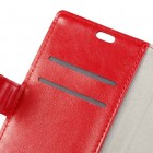 Sony Xperia XZ1 Compact atvēramais ādas sarkans maciņš, grāmata (maks)