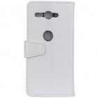 Sony Xperia XZ2 Compact atvēramais ādas balts maciņš, grāmata (maks)