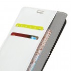 Sony Xperia XZ2 Compact atvēramais ādas balts maciņš, grāmata (maks)