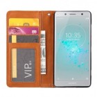 Greznais „Comma“ sērijas ādas atvērams melns Sony Xperia XZ2 Compact futrālis