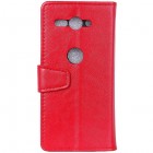Sony Xperia XZ2 Compact atvēramais ādas sarkans maciņš, grāmata (maks)
