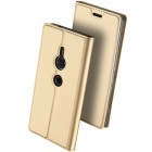 Sony Xperia XZ2 „Dux Ducis“ Skin sērijas zelta ādas atvērams maciņš
