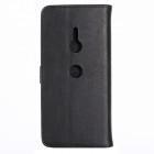Sony Xperia XZ3 atvēramais ādas melns retro maciņš (maks)