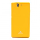 Sony Xperia Z Mercury Mercury dzeltens cieta silikona (TPU) futrālis