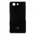 Sony Xperia Z3 Compact Mercury melns cieta silikona (TPU) futrālis