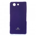 Sony Xperia Z3 Compact Mercury violeta cieta silikona (TPU) futrālis