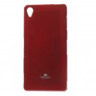 Sony Xperia Z3 Mercury sarkans cieta silikona (TPU) futrālis