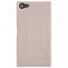 Sony Xperia Z5 Compact Nillkin Frosted Shield zelta plastmasas futrālis + ekrāna aizsargplēve