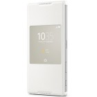 Oficiāls Sony Xperia Z5 Premium Style Cover Window balts atvērams maciņš SCR46