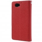 Sony Xperia Z1 Compact Mercury atvērams sarkans maciņš (maks)