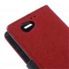 Sony Xperia Z1 Compact Mercury atvērams sarkans maciņš (maks)