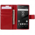 Mercury Blue Moon Sony Xperia Z5 Compact atvērams sarkans ādas maciņš