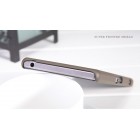 Xperia Z1 Nillkin Frosted Shield brūns plastmasas futrālis + ekrāna aizsargplēve