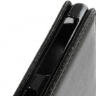 Sony Xperia Z1 klasisks ādas vertikāli atvēramais melns futrālis