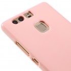 Huawei P9 Mercury gaiši rozs cieta silikona (TPU) apvalks