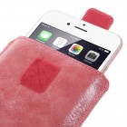 Apple iPhone 8 Plus „Vintage“ universāls aizverams sarkans maciņš, ar kabatiņu kartem ielikt (XL+ izmērs)
