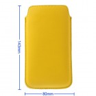 Dzeltena universāla ieliktņa ādas - futrālis (L+ izmērs)