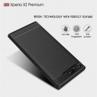 Sony XZ Premium „Carbon“ cieta silikona (TPU) melns apvalks