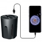 „Fast“ Wireless Charging automašīnas melns telefona lādētājs (turētājs)