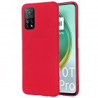 Xiaomi Mi 10T (Mi 10T Pro) „Shell“ cieta silikona (TPU) sarkans apvalks