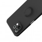 Xiaomi Mi 11 Lite Kickstand Shell cieta silikona (TPU) melns apvalks