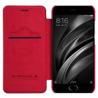 Greznais „Nillkin“ Qin sērijas ādas atvērams sarkans Xiaomi Mi 6 maciņš