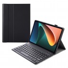 Xiaomi Pad 5 (Pad 5 Pro) ādas atvēramais melns futrālis ar bluetooth tastatūra