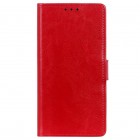 Xiaomi Poco F3 (Mi 11i) atvēramais ādas sarkans maciņš, grāmata (maks)
