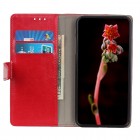 Xiaomi Poco F3 (Mi 11i) atvēramais ādas sarkans maciņš, grāmata (maks)