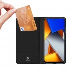 Xiaomi Poco M4 Pro 4G „Dux Ducis“ Skin sērijas melns ādas atvērams maciņš