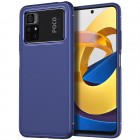 Xiaomi Poco X4 Pro cieta silikona (TPU) zils apvalks