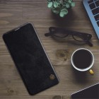 Greznais „Nillkin“ Qin sērijas ādas atvērams melns Xiaomi Pocophone F1 maciņš