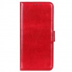 Xiaomi Redmi 10 atvēramais ādas sarkans maciņš, grāmata (maks)