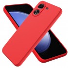 Xiaomi Redmi 13C (Poco C65) Shell cieta silikona (TPU) apvalks - sarkans