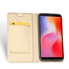 Xiaomi Redmi 6 „Dux Ducis“ Skin sērijas zelta ādas atvērams maciņš