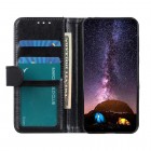 Xiaomi Redmi 9A atvēramais ādas melns maciņš, grāmata (maks)