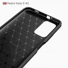 Xiaomi Redmi 9T 5G „Carbon“ cieta silikona (TPU) melns apvalks