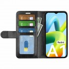 Xiaomi Redmi A2 (Redmi A1) atvēramais ādas melns maciņš (maks)