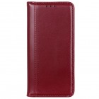 Xiaomi Redmi Note 10S (Note 10 4G) bordo ādas atvērams maciņš ar magnetu