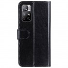 Xiaomi Poco M4 Pro (Redmi Note 11 5G) atvēramais ādas melns maciņš, grāmata (maks)