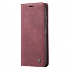 Xiaomi Redmi Note 12 Pro (Poco X5 Pro) CaseMe Retro solīds atvēramais ādas bordo maciņš - maks