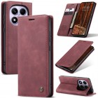Xiaomi Redmi Note 14 Pro 4G CaseMe Retro solīds atvēramais ādas bordo maciņš - maks