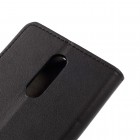 Xiaomi Redmi Note 4X atvēramais ādas melns maciņš, grāmata (maks)