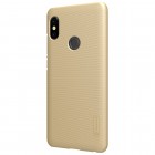 Xiaomi Redmi Note 5 2018 (Redmi Note 5 Pro) Nillkin Frosted Shield zelta plastmasas apvalks + ekrāna aizsargplēve