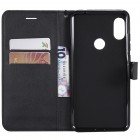 Xiaomi Redmi Note 6 Pro atvēramais ādas melns maciņš, grāmata (maks)