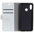 Xiaomi Redmi Note 7 (Redmi Note 7 Pro) atvēramais ādas balts maciņš, grāmata (maks)